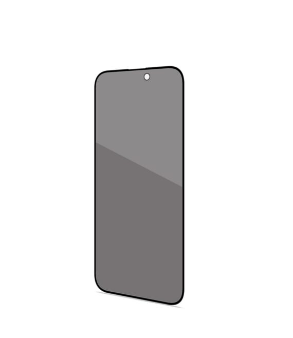 PRIVACY FULL GLASS - Vetro 9H con effetto Privacy e bordo colorato nero compatibile con Apple iPhone 16 [IPHONE 16 CASES]