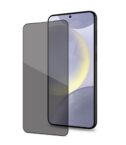 PRIVACY FULL GLASS - Vetro 9H con effetto Privacy e bordo colorato nero compatibile con Samsung Galaxy S25+ 5G