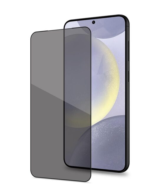 PRIVACY FULL GLASS - Vetro 9H con effetto Privacy e bordo colorato nero compatibile con Samsung Galaxy S25+ 5G
