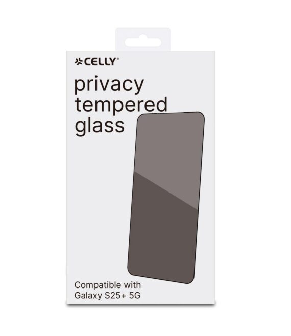 PRIVACY FULL GLASS - Vetro 9H con effetto Privacy e bordo colorato nero compatibile con Samsung Galaxy S25+ 5G