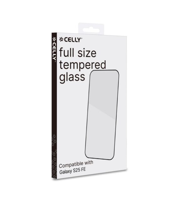 FULLGLASS - Vetro 9H con bordo colorato nero compatibile con Samsung Galaxy S25 FE