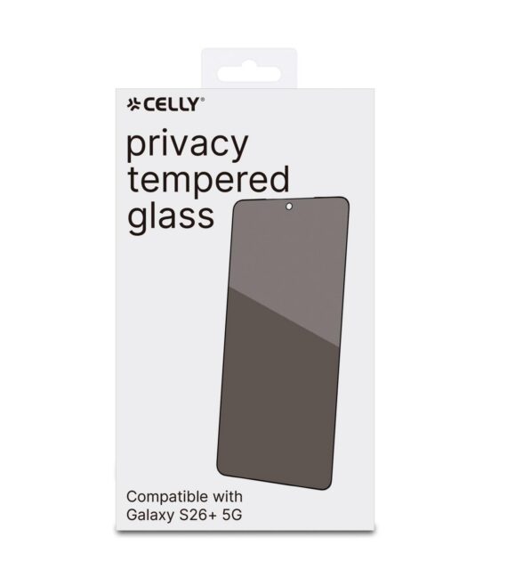PRIVACY FULL GLASS - Vetro 9H con effetto Privacy e bordo colorato nero compatibile con Samsung Galaxy S26+ 5G