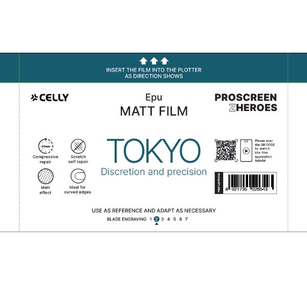 PROFILMPRO MATTE - Pellicola da 10 pezzi con finitura opaca anti-riflesso compatibile con il plotter ProScreenPro - TOKYO (PROSCREEN ZHEROES)