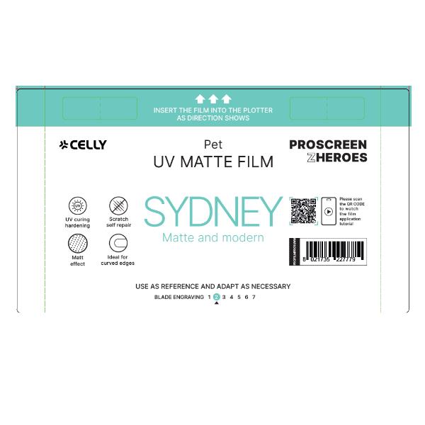 PROFILMPRO MATTE UV - Pellicola trasparente UV da 5 pezzi con finitura opaca compatibile con il plotter ProScreenPro - SIDNEY (PROSCREEN ZHEROES)