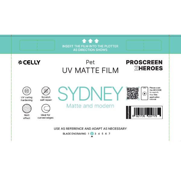 PROFILMPRO MATTE UV - Pellicola trasparente UV da 5 pezzi con finitura opaca compatibile con il plotter ProScreenPro - SIDNEY (PROSCREEN ZHEROES)