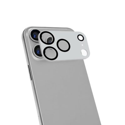 CAMERAPRO1200 - Vetro 9H doppio trattamento per la protezione della fotocamera, match in color, colore Silver, compatibile con iPhone 18 Pro/iPhone 17 Pro [IPHONE 18 CASES]