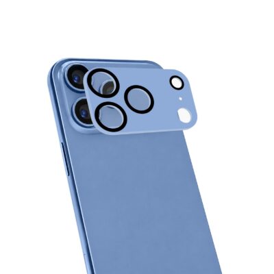 CAMERAPRO1200 - Vetro 9H doppio trattamento per la protezione della fotocamera, match in color, colore Light Blue, compatibile con iPhone 18 Pro/iPhone 17 Pro [IPHONE 18 CASES]