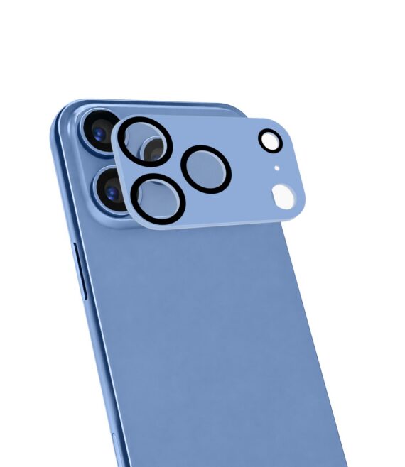 CAMERAPRO1200 - Vetro 9H doppio trattamento per la protezione della fotocamera, match in color, colore Light Blue, compatibile con iPhone 18 Pro/iPhone 17 Pro [IPHONE 18 CASES]