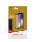 3DGLASS - Vetro 9H con bordo colorato nero per schermo curvo compatibile con Apple iPhone Xs/ iPhone X