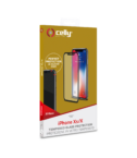 3DGLASS - Vetro 9H con bordo colorato nero per schermo curvo compatibile con Apple iPhone Xs/ iPhone X