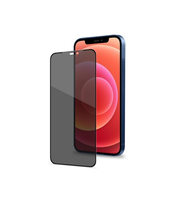 PRIVACY FULL GLASS - Vetro 9H con effetto Privacy e bordo colorato nero compatibile con Apple iPhone 13 Mini