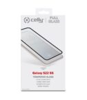 FULLGLASS - Vetro 9H con bordo colorato nero compatibile con Samsung Galaxy S22 5G/ Galaxy S22 5G Enterprise Edition/ Galaxy S23 5G