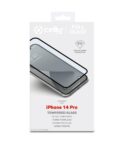 FULLGLASS - Vetro 9H con bordo colorato nero compatibile con Apple iPhone 14 Pro