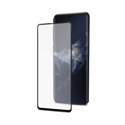 3DGLASS - Vetro 9H con bordo colorato nero per schermo curvo compatibile con Samsung Galaxy S10+