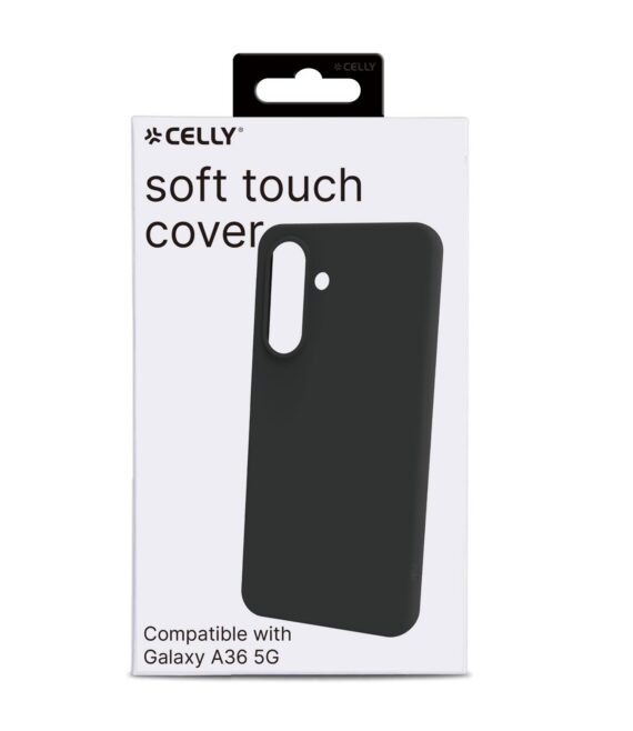 CROMO - Cover in morbido TPU con finitura soft touch colore nero compatibile con Samsung Galaxy A36 5G/ Galaxy A36 5G Enterprise Edition