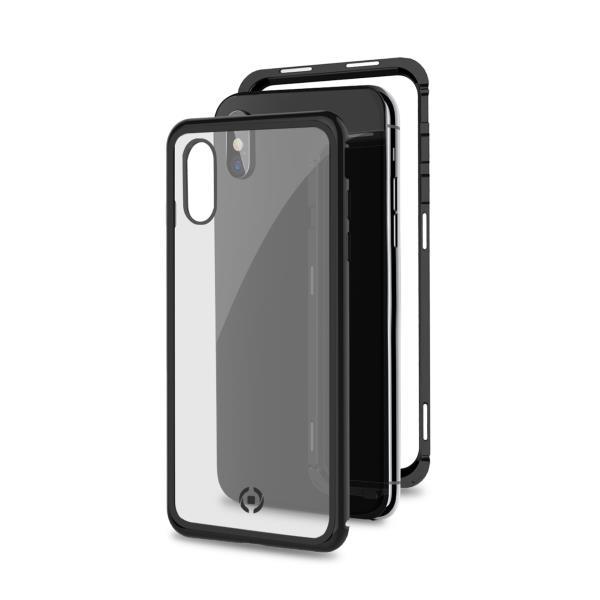 ATTRACTION - Cover magnetica con bordi in alluminio, protezione 360° compatibile con Apple iPhone Xs/ iPhone X