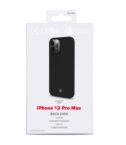CROMO - Cover in morbido TPU con finitura soft touch colore nero compatibile con Apple iPhone 12 Pro Max