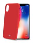 FEELING - Cover morbida in silicone liquido con finitura soft touch e bordi anti scivolo colore rosso compatibile con Apple iPhone Xs/ iPhone X