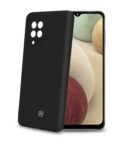 CROMO - Cover in morbido TPU con finitura soft touch colore nero compatibile con Samsung Galaxy A12/ Galaxy M12