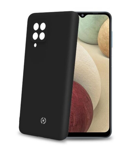 CROMO - Cover in morbido TPU con finitura soft touch colore nero compatibile con Samsung Galaxy A12/ Galaxy M12