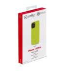 CROMO FLUO - Cover in morbido TPU con finitura soft touch colore giallo fluo compatibile con Apple iPhone 13 Mini