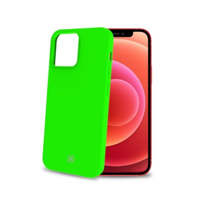 CROMO FLUO - Cover in morbido TPU con finitura soft touch colore verde fluo compatibile con Apple iPhone 13