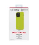 CROMO FLUO - Cover in morbido TPU con finitura soft touch colore giallo fluo compatibile con Apple iPhone 13 Pro Max