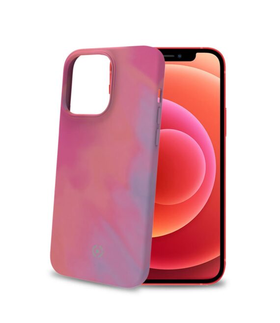 WATERCOLOR - Cover multicolore in TPU con finitura soft touch, bordi anti-scivolo compatibile con Apple iPhone 13 Pro