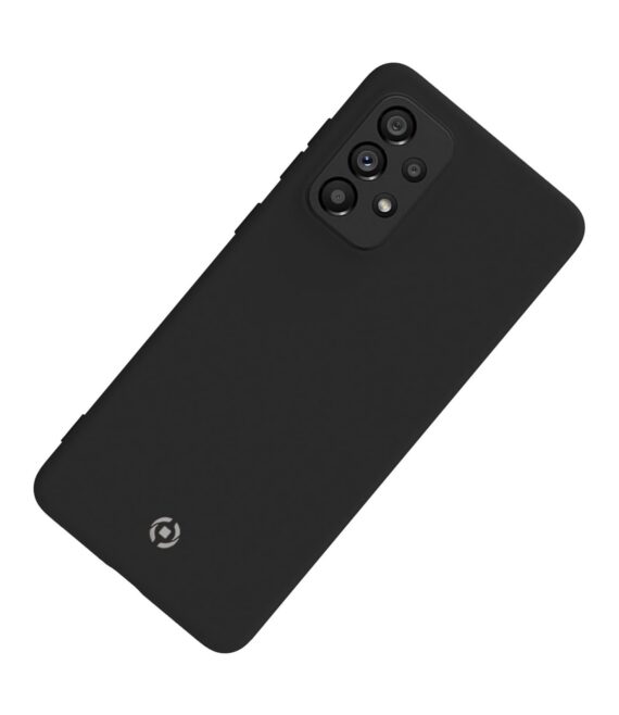 CROMO - Cover in morbido TPU con finitura soft touch colore nero compatibile con Samsung Galaxy A73 5G