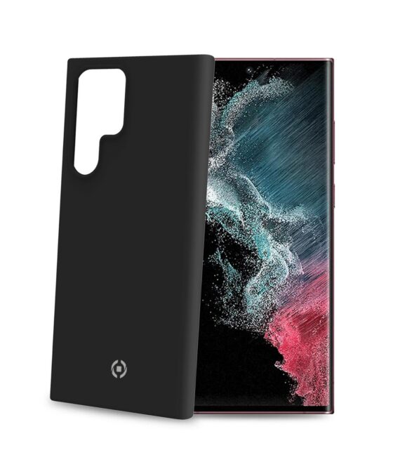 CROMO - Cover in morbido TPU con finitura soft touch colore nero compatibile con Samsung Galaxy S22 Ultra 5G/ Galaxy S22 Ultra 5G Enterprise Edition