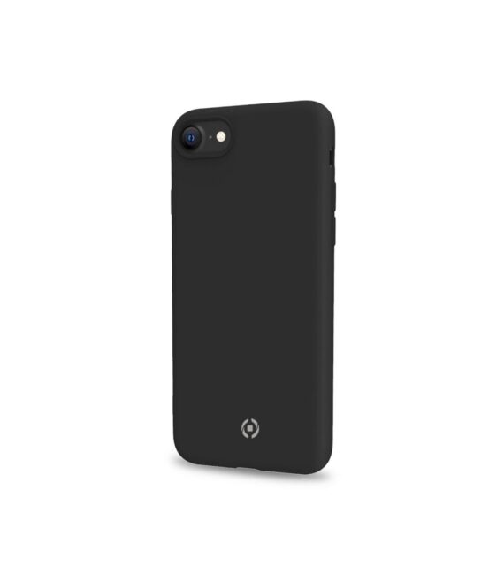 CROMO - Cover in morbido TPU con finitura soft touch colore nero compatibile con Apple iPhone SE 2022/ iPhone SE 2020/ iPhone 8/ iPhone 7