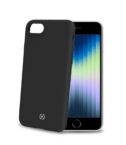 CROMO - Cover in morbido TPU con finitura soft touch colore nero compatibile con Apple iPhone SE 2022/ iPhone SE 2020/ iPhone 8/ iPhone 7