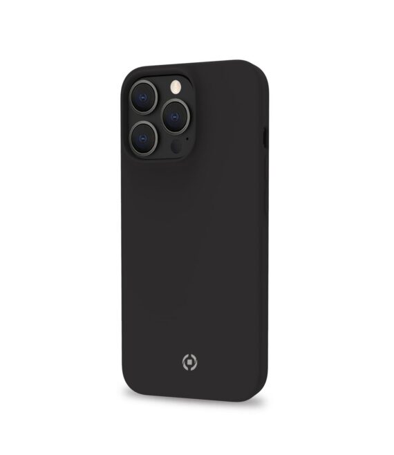 CROMO - Cover in morbido TPU con finitura soft touch colore nero compatibile con Apple iPhone 14 Pro