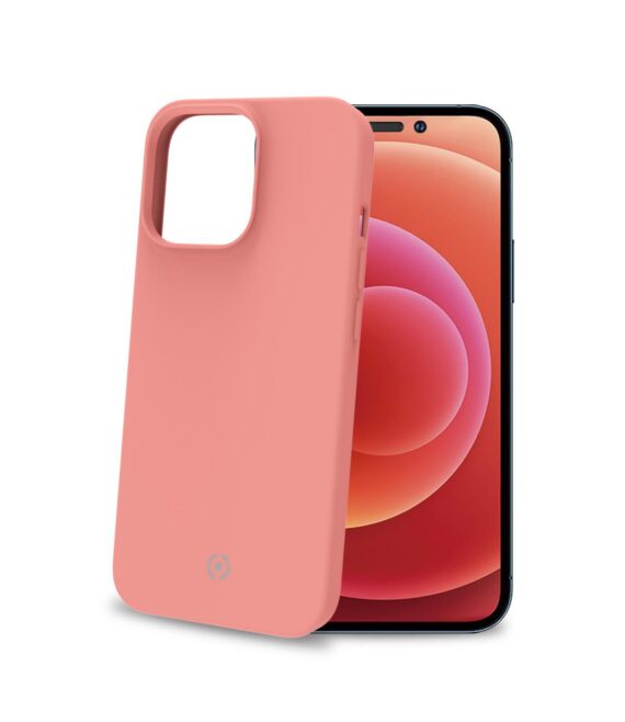 CROMO - Cover in morbido TPU con finitura soft touch colore rosa cipria compatibile con Apple iPhone 14 Pro