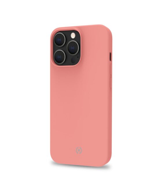 CROMO - Cover in morbido TPU con finitura soft touch colore rosa cipria compatibile con Apple iPhone 14 Pro