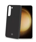 CROMO - Cover in morbido TPU con finitura soft touch colore nero compatibile con Samsung Galaxy S23+ 5G