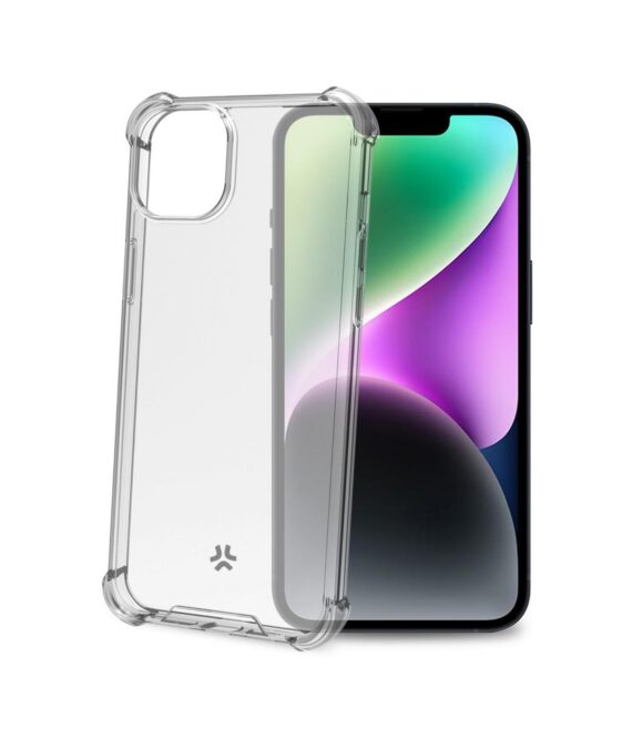 ARMOR - Cover rigida trasparente con bordi corrazzati e angoli rinforzati compatibile con Apple iPhone 15