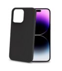 CROMO - Cover in morbido TPU con finitura soft touch colore nero compatibile con Apple iPhone 15 Pro Max [IPHONE 15 CASES]