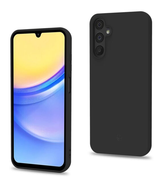 CROMO - Cover in morbido TPU con finitura soft touch colore nero compatibile con Samsung Galaxy A15 5G/ Galaxy A15 4G