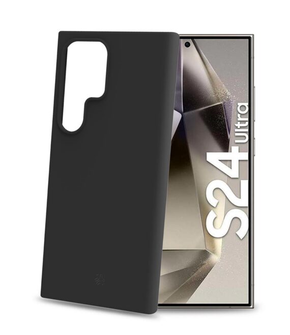 CROMO - Cover in morbido TPU con finitura soft touch colore nero compatibile con Samsung Galaxy S24 Ultra 5G/ Galaxy S24 Ultra 5G Enterprise Edition
