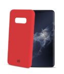 FEELING - Cover morbida in silicone liquido con finitura soft touch e bordi anti scivolo colore rosso compatibile con Samsung Galaxy S10e