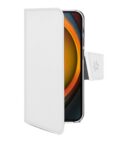 WALLY - Custodia a libro in pelle sintetica con chiusura flap magnetico, slot per carte e funzione stand colore bianco compatibile con Apple iPhone 16 Pro Max [IPHONE 16 CASES]
