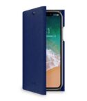 SHELL - Custodia ad agenda con finitura saffiano, slot per carte e funzione stand compatibile con Apple iPhone Xs/ iPhone X