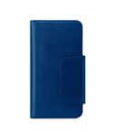 DUOMO - Custodia a libro con chiusura magnetica, slot porta carte colore blu compatibile con gli smartphone fino a 5.8"