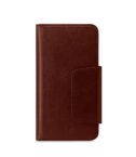 DUOMO - Custodia a libro con chiusura magnetica, slot porta carte colore marrone compatibile con gli smartphone fino a 5.8"