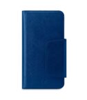 DUOMO - Custodia a libro con chiusura magnetica, slot porta carte colore blu compatibile con gli smartphone fino a 6.5"