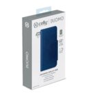 DUOMO - Custodia a libro con chiusura magnetica, slot porta carte colore blu compatibile con gli smartphone fino a 6.5"