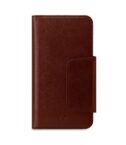 DUOMO - Custodia a libro con chiusura magnetica, slot porta carte colore marrone compatibile con gli smartphone fino a 6.5"
