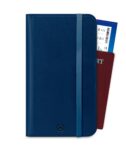 PASSPORTD - Custodia porta documenti, passaporti in pelle sintetica con chiusura magnetica e tasca porta scheda Sim e slot per carte