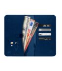PASSPORTD - Custodia porta documenti, passaporti in pelle sintetica con chiusura magnetica e tasca porta scheda Sim e slot per carte